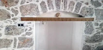a shell sitting on a shelf above a door at Très joli loft au cœur de Nice in Nice
