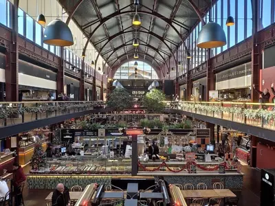 a large building with a food court in it at Cosy appartement en plein coeur de la libération in Nice