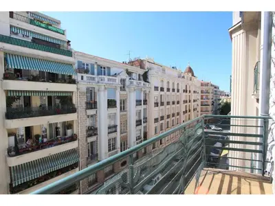 a view of buildings from a balcony of a building at Chic & Spacious Getaway in Nice - 10min to Beach in Nice