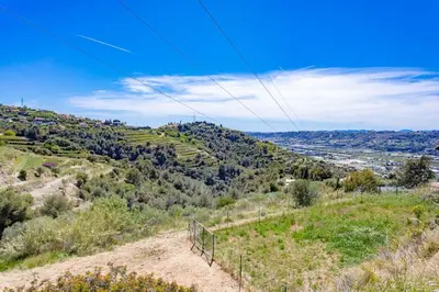 a view of a hill with trees and a field at Echapée Belle - Vinayard view - Jacuzzi BBQ - parking in Nice