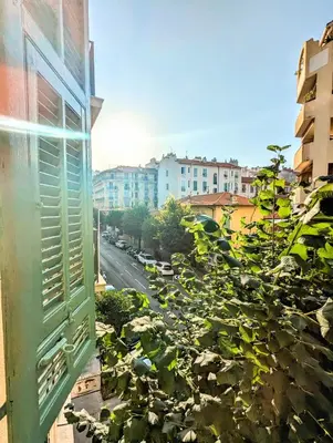 a view of a city street from a window at Cozy T2 - Lovely Balcony - Center - Liberation - Clim - WIFI in Nice