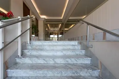 a set of stairs in a building at L50 2P Rauba Capeu SEA View IloveNice Balcony&AC in Nice