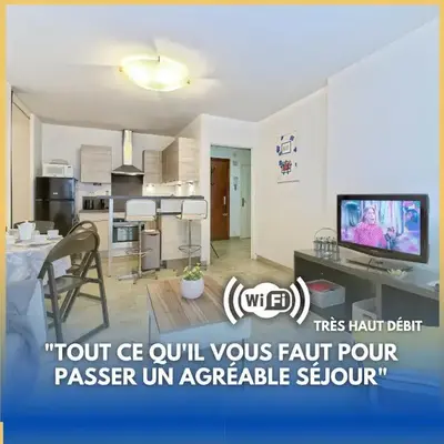 Superbe Appartement Près de la Gare-Clim-Wifi-Espace dedié au Travail