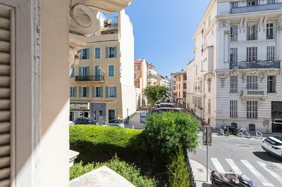 a view of a city street from a building at FEEL HOME - FOCH 28 in Nice