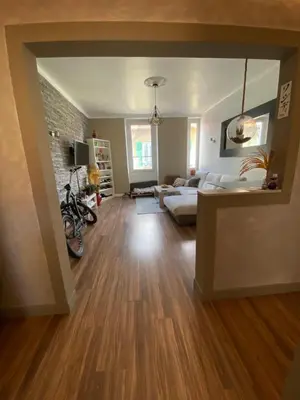 a large living room with a bed and a couch at 3 P 75 M2 Centre de nice in Nice
