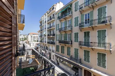 a view from a balcony of a building at Confort Downtown 2 Bdr in Nice