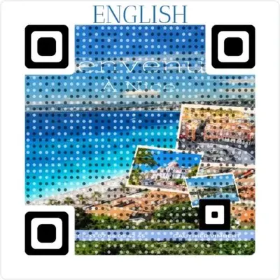 a postage stamp with a picture of a city at Studio HYPER CENTRE in Nice