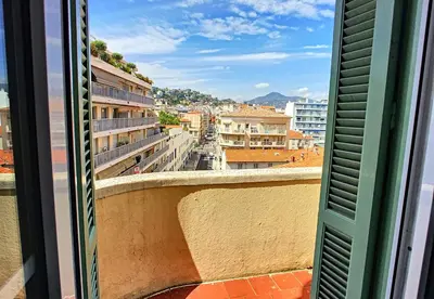 a view of a city from a window at Nestor&Jeeves - CHILL LOUNGE - City center, close sea in Nice