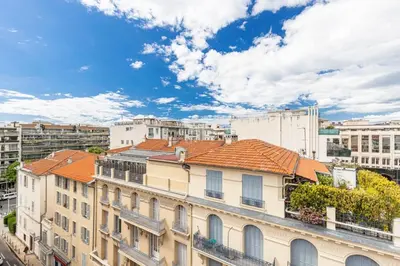 a view of a city with buildings at MY CASA - SPITALIERI 2 - Superb Terrace Panoramic View AC in Nice