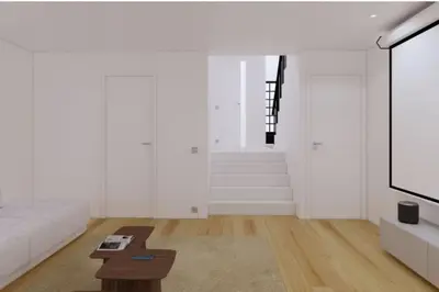 a white living room with a couch and a table at Luxury flat for 6 in center of Nice By ask me france in Nice
