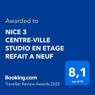 a screenshot of a phone with the text wanted to rise centre value studio en at NICE Centre-ville Studio en étage refait à neuf in Nice