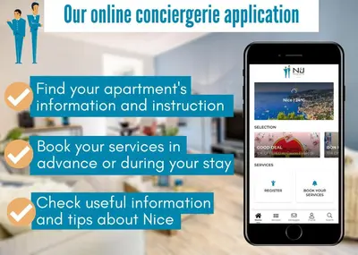 a screenshot of the iphoneoperativeoperative app at Nestor&Jeeves - LA NISSARDE TERRASSE - City center in Nice
