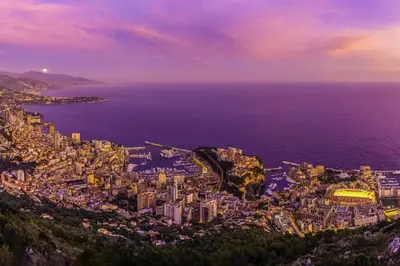 an aerial view of the city of positano and the ocean at Studio cosy - Proche mer et gare in Nice