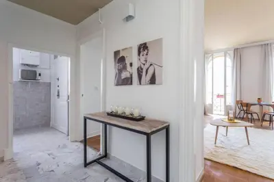 a living room with a table with candles on it at MY CASA - ETATS UNIS 894 - Stunning on Sea Front w AC in Nice