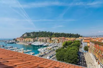 a view of a harbor with boats in the water at MY CASA - PORT 1 - Spacious and central w AC on the Port in Nice