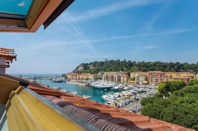 a view of a harbor with boats in the water at MY CASA - PORT 2 - Spacious and central w AC on the Port in Nice
