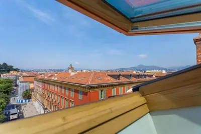 a view from the balcony of a building at MY CASA - PORT 2 - Spacious and central w AC on the Port in Nice