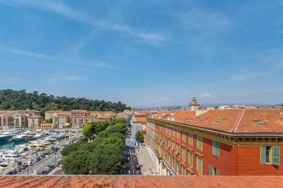 a view of a city with a harbor and buildings at MY CASA - PORT 2 - Spacious and central w AC on the Port in Nice