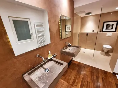 a bathroom with a sink and a toilet at 