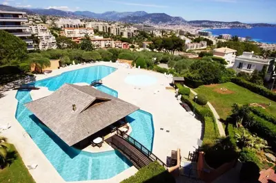an aerial view of a swimming pool in a resort at Nice Absea Belles Terres 1 in Nice
