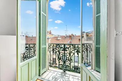a view from the window of a building at Nice Renting - FOCH - Luxury Bourgeois & Design at the Heart of Nice in Nice