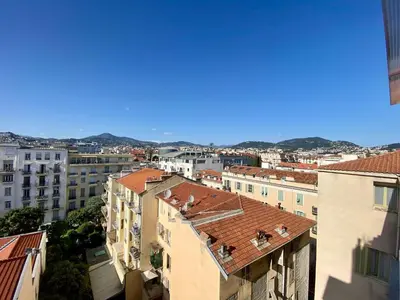 an aerial view of a city with buildings at STUDIO VERT FSHH in Nice