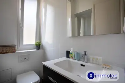a bathroom with a white sink and a mirror at Apartment with 2 bedrooms Quartier Libération in Nice