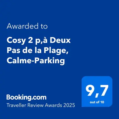 a screenshot of a phone with the text emailed to cosasy pa delux at Cosy 2 p,à Deux Pas de la Plage, Calme-Parking in Nice
