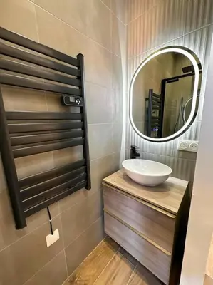 a bathroom with a sink and a mirror at Chic Renovated Home - Nice Libération - Entire 2BR 2BA Apartment or Private Rooms with Private Bathrooms - AC and Garage on request in Nice