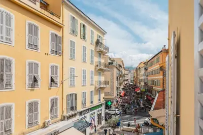 a view of a street in a city with buildings at Nice Renting - 7FRANCE - Suite Luxe & Confort Bord de Mer Massena in Nice
