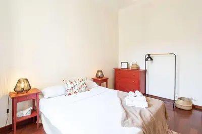 a bedroom with a bed and a dresser at #27 Urban Suite AC 2 Bedrooms 10mins Walk Sea&Old Town in Nice