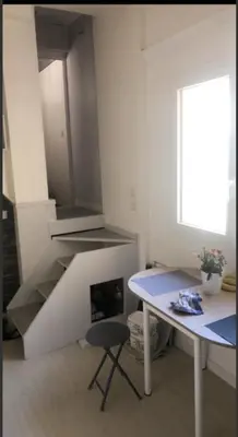 a room with a desk and a chair and a window at appartement proche centre ville in Nice