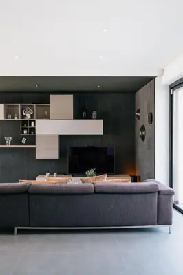 a living room with a couch and a table at Prestigieuse Villa De Crémat Nice in Nice