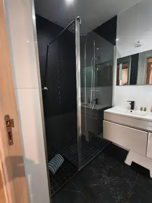 a bathroom with a shower and a sink at LE MIOLLIS - CENTRAL et CONFORT - WIFI- prés tansports en commun et commerces in Nice