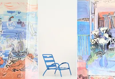 a chair and a painting on a wall at Nestor&Jeeves - VAGUE AZUR - Balcony - Central in Nice