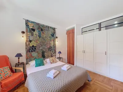 a bedroom with a bed with two towels on it at Nestor&Jeeves - ESCAPADE - Central - Near Beach in Nice