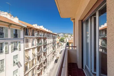a view from the balcony of a building at Large & Quiet 1 Bdr Downtown in Nice
