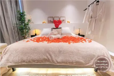 a bedroom with a bed with a stuffed animal on it at Riviera Bliss in Nice