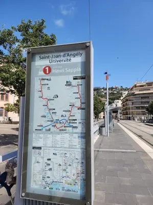 a sign on the side of a street at Nice Fac St Jean D'Angely in Nice