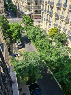 an aerial view of a street with trees and buildings at Beau T2 proche Negresco in Nice