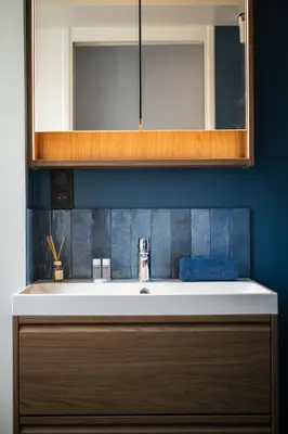 a bathroom with a sink and a mirror at La Suite Lascaris PORT of NICE #renovated in Nice
