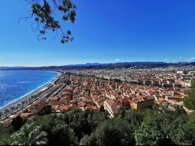 a view of the city and the beach at Studio au coeur du centre ville de Nice in Nice