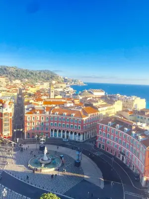 an aerial view of a city with buildings and the ocean at Studio Roma - Jean Médecin - LA RIVIERA LCD in Nice