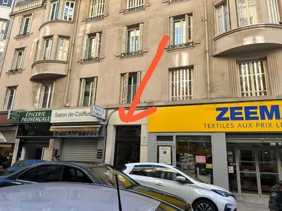 a car parked in front of a building at Studio centre ville in Nice