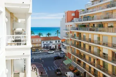 a view of a street in a city with buildings at Villa Kappas - B42 Promenade des Anglais in Nice