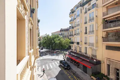 an aerial view of a city street with buildings at 10 AMIRAL 201 - Magnifique apt - 2 chambres - Centre-ville in Nice
