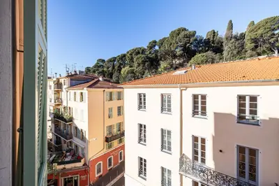 a view from a window of buildings at 1 GAUTIER 501 - Studio boheme - Quartier du port in Nice
