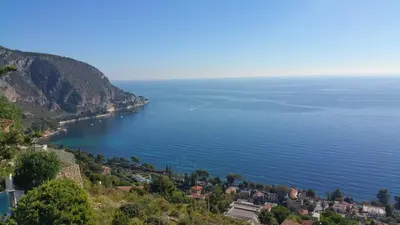an aerial view of the amalfi coast at Villa Moana in Èze