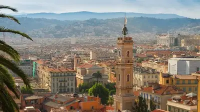 a view of a city with a clock tower at ⁂ Magnifique 3P cœur du Vieux Nice in Nice