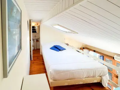 a room with two beds in a small room at Barralis Hyper Center 2 Pers AC WiFi in Nice